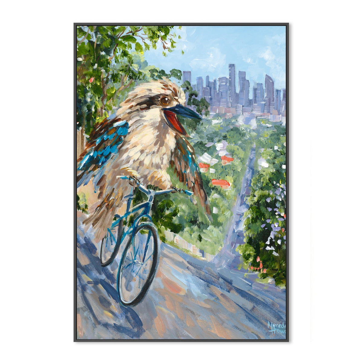 Red Hill Kookaburra-by-Meredith Howse-wall-art-print-canvas-poster-framed-Gioia
