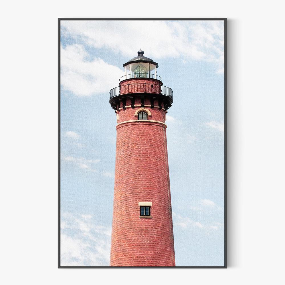 Red Lighthouse-by-Gal Pittel-wall-art-print-canvas-poster-framed-Gioia