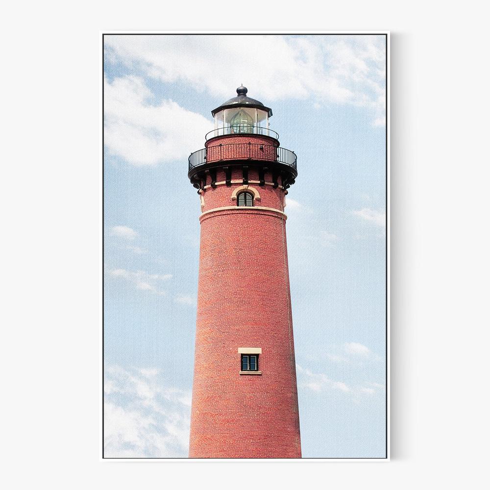 Red Lighthouse-by-Gal Pittel-wall-art-print-canvas-poster-framed-Gioia