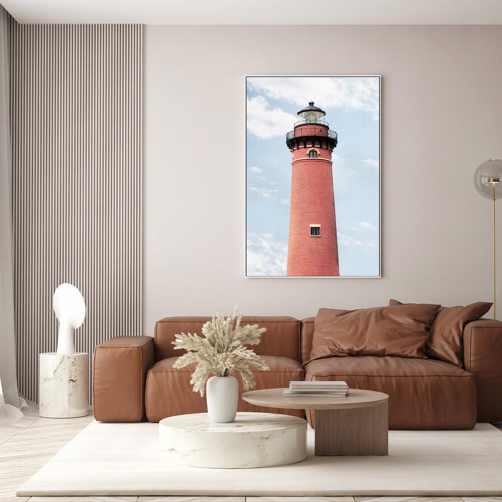Red Lighthouse-by-Gal Pittel-wall-art-print-canvas-poster-framed-Gioia