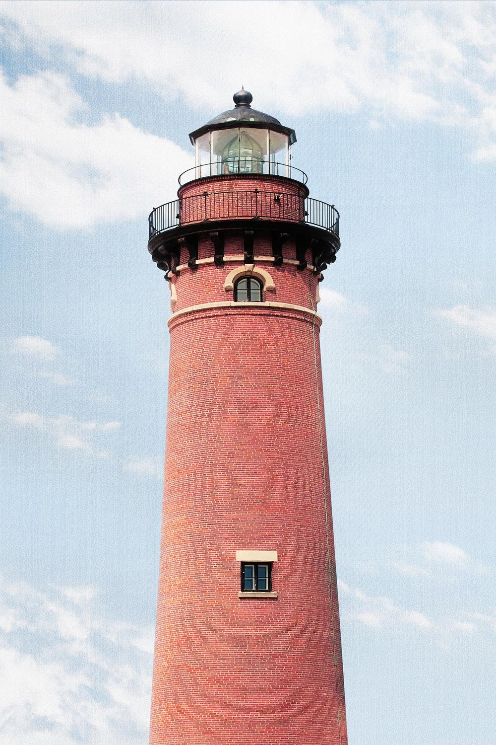 Red Lighthouse-by-Gal Pittel-wall-art-print-canvas-poster-framed-Gioia