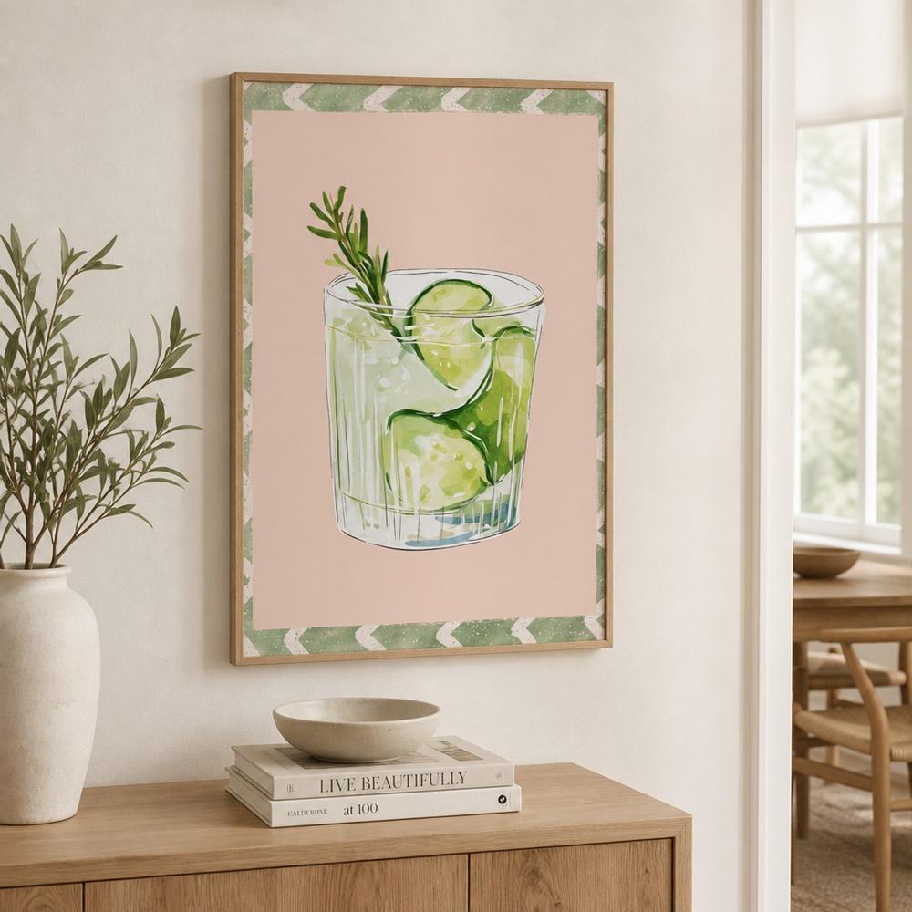 Refreshing Cucumber Rosemary-by-Stephanie Jeuffroy-wall-art-print-canvas-poster-framed-Gioia