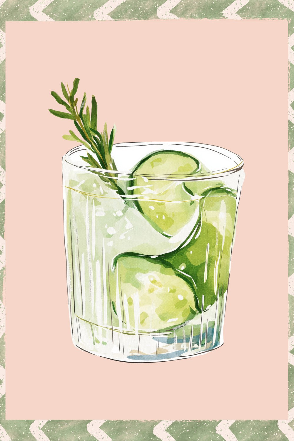 Refreshing Cucumber Rosemary-by-Stephanie Jeuffroy-wall-art-print-canvas-poster-framed-Gioia