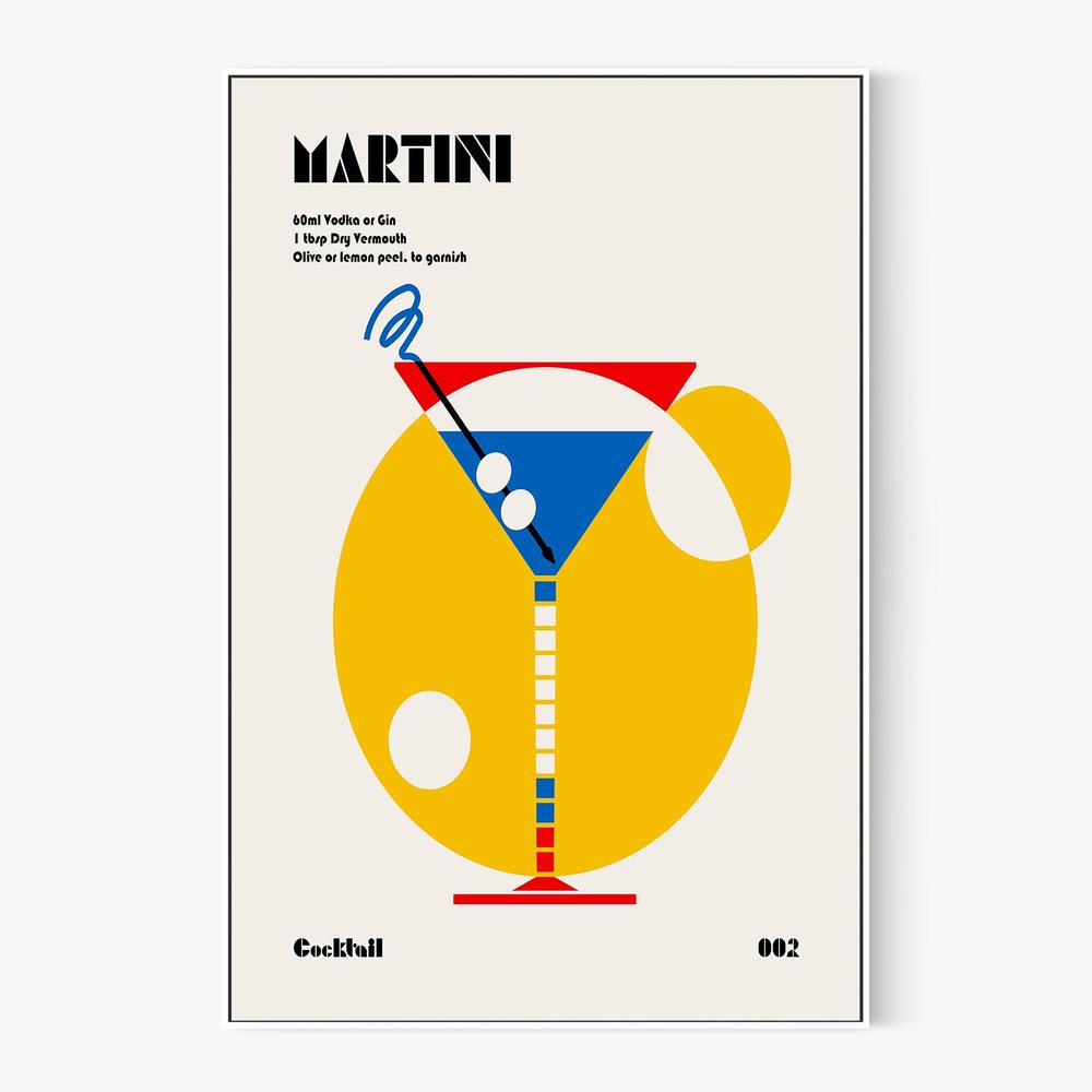 Retro Martini Cocktail-by-Retrodrome-wall-art-print-canvas-poster-framed-Gioia
