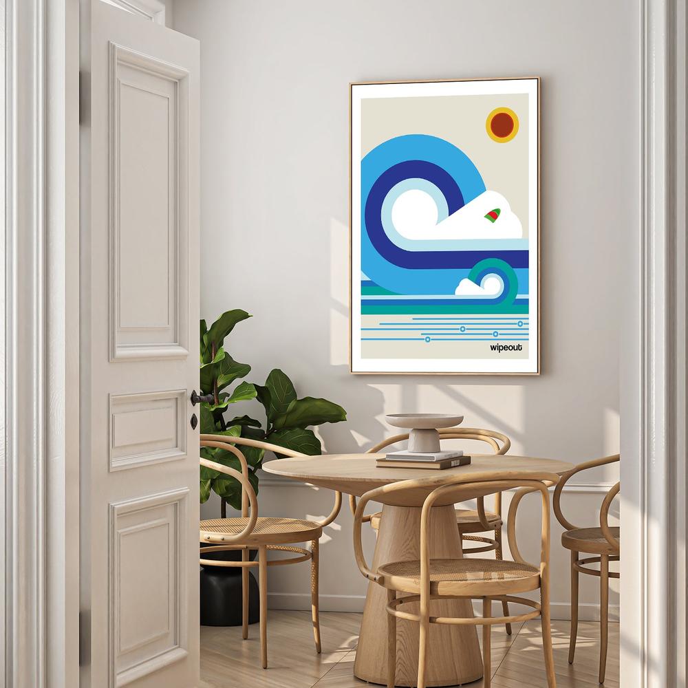 Retro Ocean Wave-by-Frances Collett-wall-art-print-canvas-poster-framed-Gioia