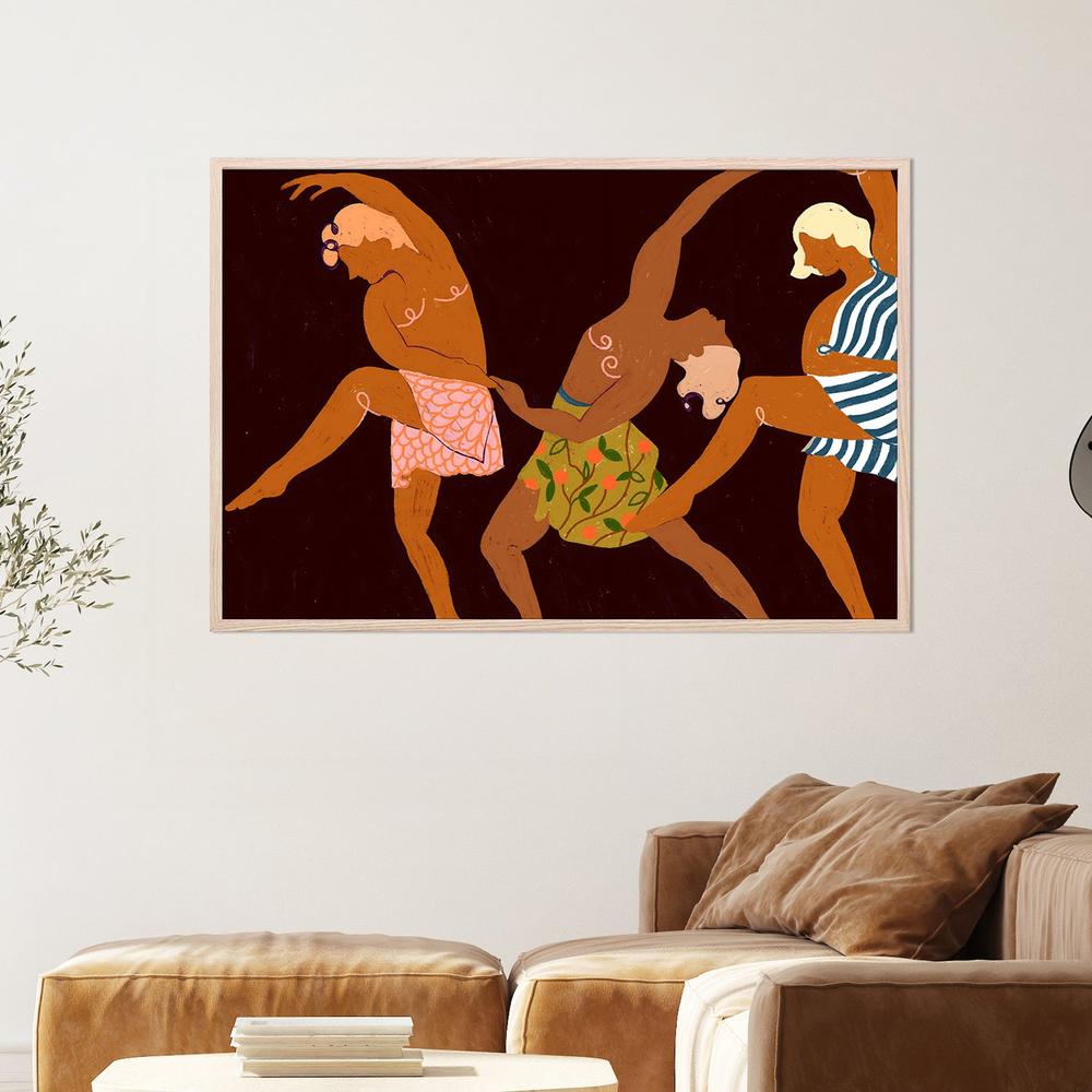 wall-art-print-canvas-poster-framed-Rhythmic Dancing Figures-7