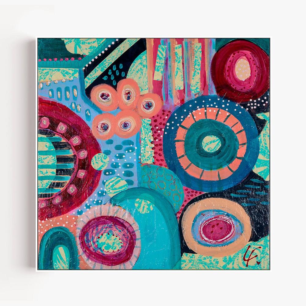 Rhythms of Colour-by-Lindy Farley-wall-art-print-canvas-poster-framed-Gioia