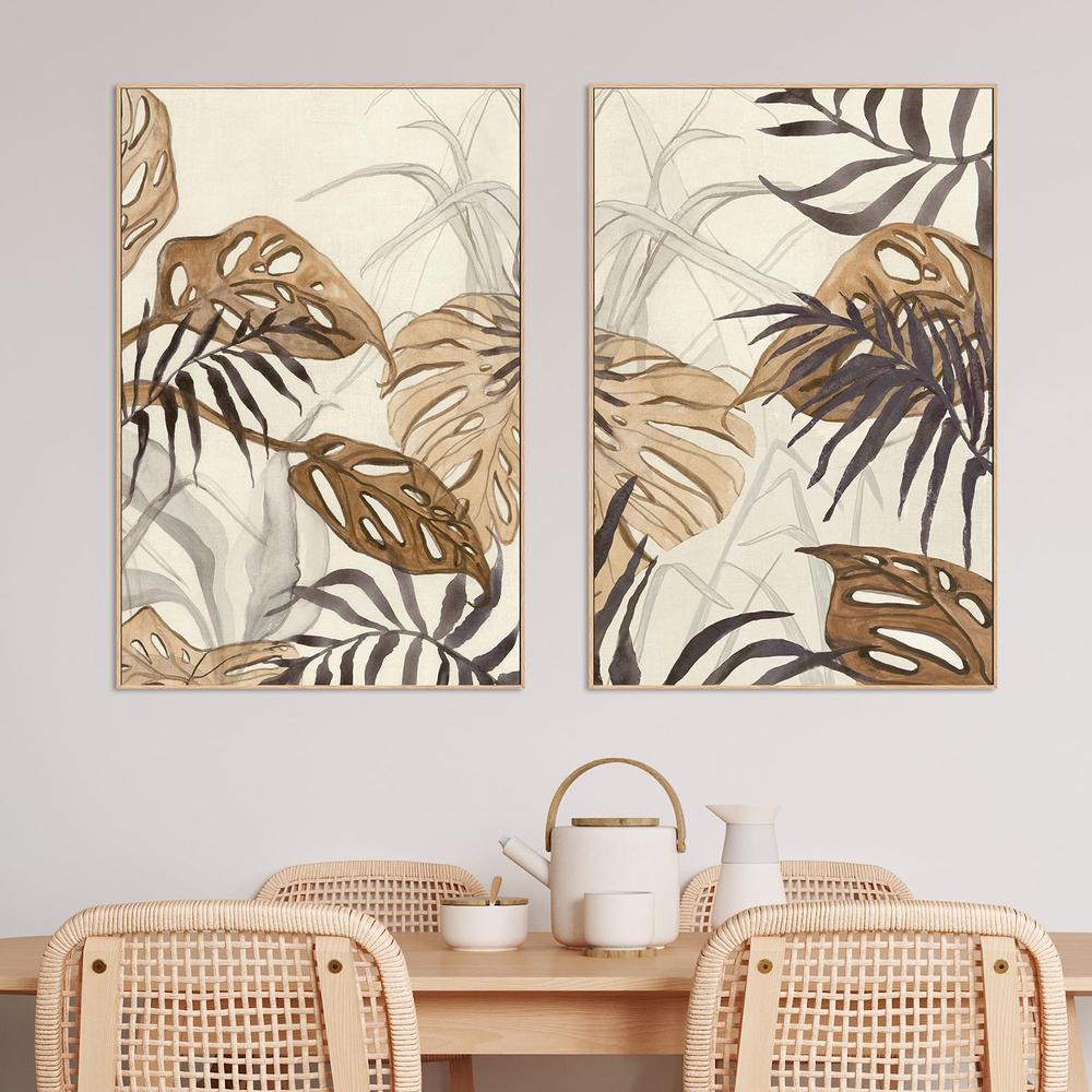 Rustic Foliage, Style A & B, Set Of 2-by-Jacob Q-wall-art-print-canvas-poster-framed-Gioia