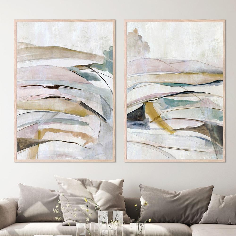 Sands of Blush, Style A & B, Set Of 2-by-Jacob Q-wall-art-print-canvas-poster-framed-Gioia