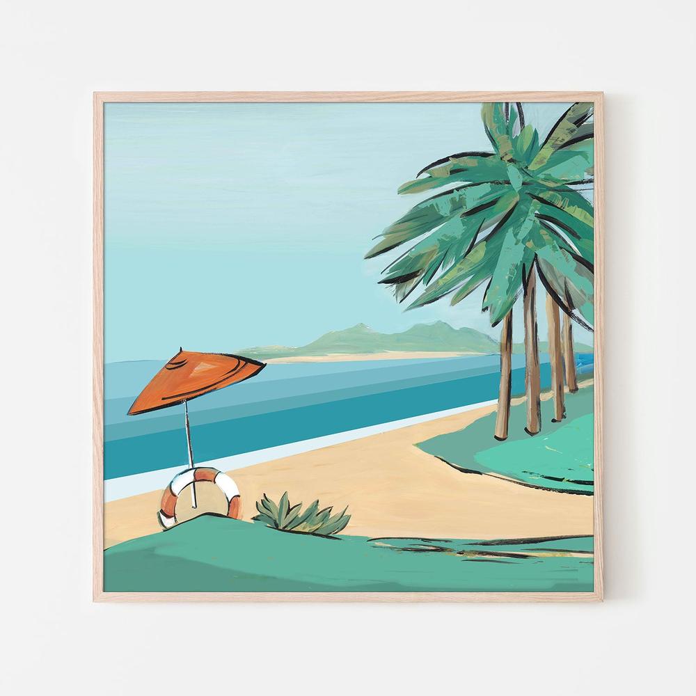 Sandy Beach-by-Lera-wall-art-print-canvas-poster-framed-Gioia