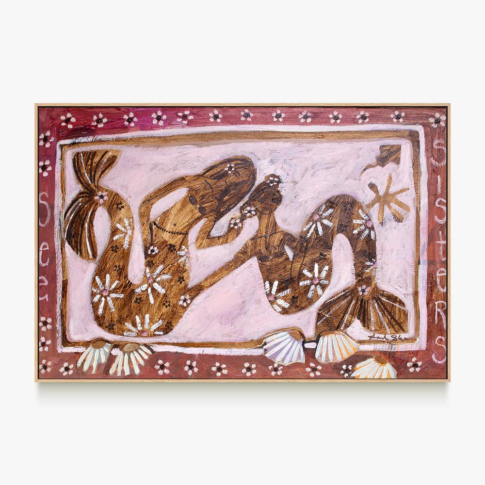Sea Sisters-by-Amanda Skye-wall-art-print-canvas-poster-framed-Gioia