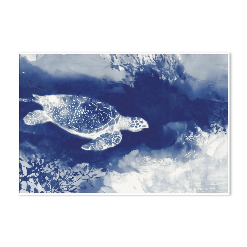 Sea Turtle Over Open Ocean-by-Chromatic Storm Studio-wall-art-print-canvas-poster-framed-Gioia