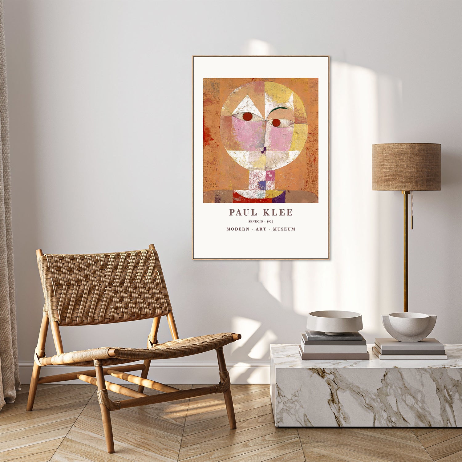 Senecio Baldgreis 1922-by-Paul Klee-wall-art-print-canvas-poster-framed-Gioia