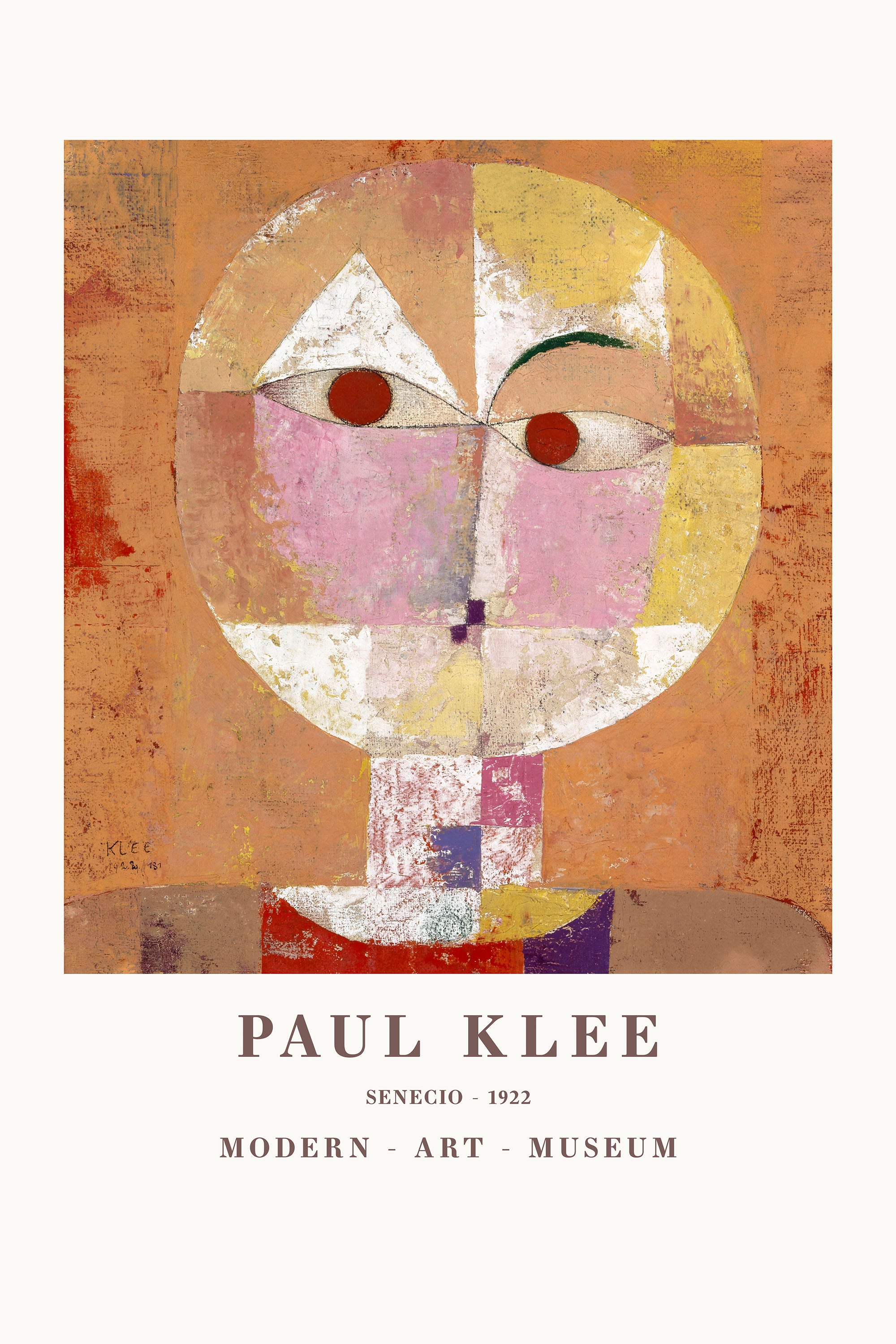 Senecio Baldgreis 1922-by-Paul Klee-wall-art-print-canvas-poster-framed-Gioia