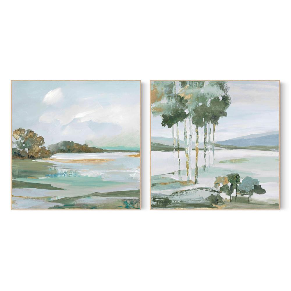 Serene Blue, Style A & B, Set Of 2-by-Lera-wall-art-print-canvas-poster-framed-Gioia