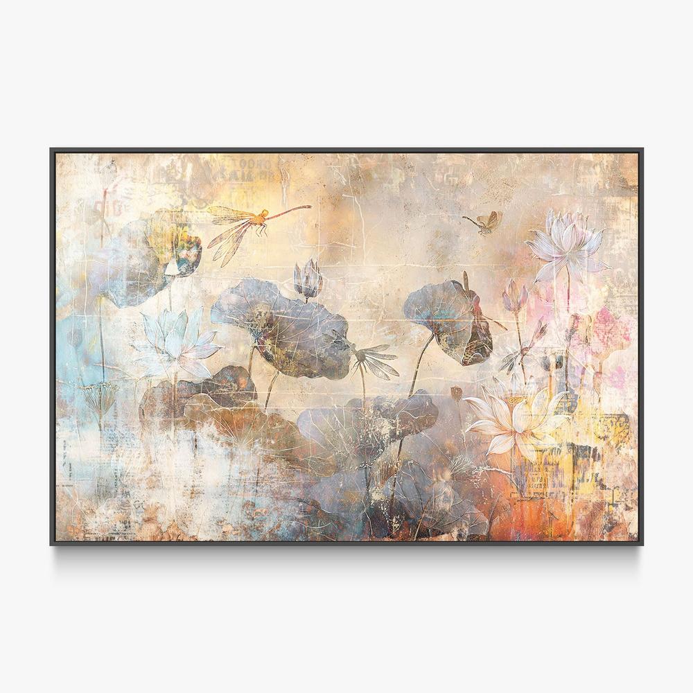 Serene Lotus Dragonfly-by-Rafal Kulik-wall-art-print-canvas-poster-framed-Gioia