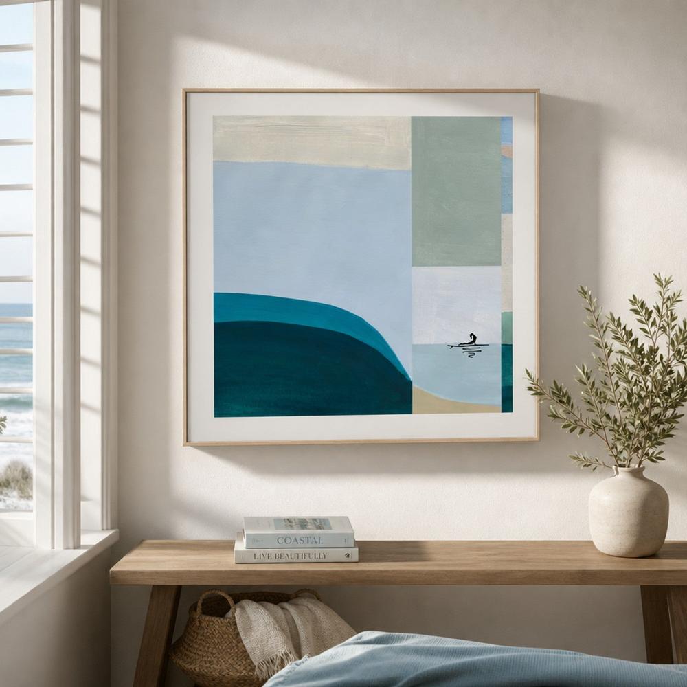 Serene Ocean Paddleboard-by-Alex Nereuta-wall-art-print-canvas-poster-framed-Gioia