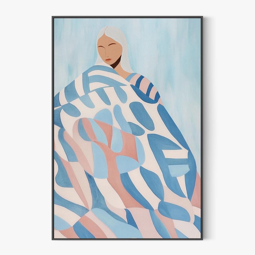 Serene Patterned Woman-by-Essa Van Reis-wall-art-print-canvas-poster-framed-Gioia