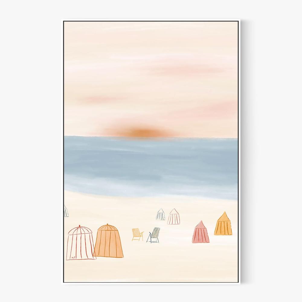 Serene Sunset Beach-by-Menina Lisboa-wall-art-print-canvas-poster-framed-Gioia