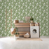 Bees and Blooms Pattern Styel B, Wallpaper