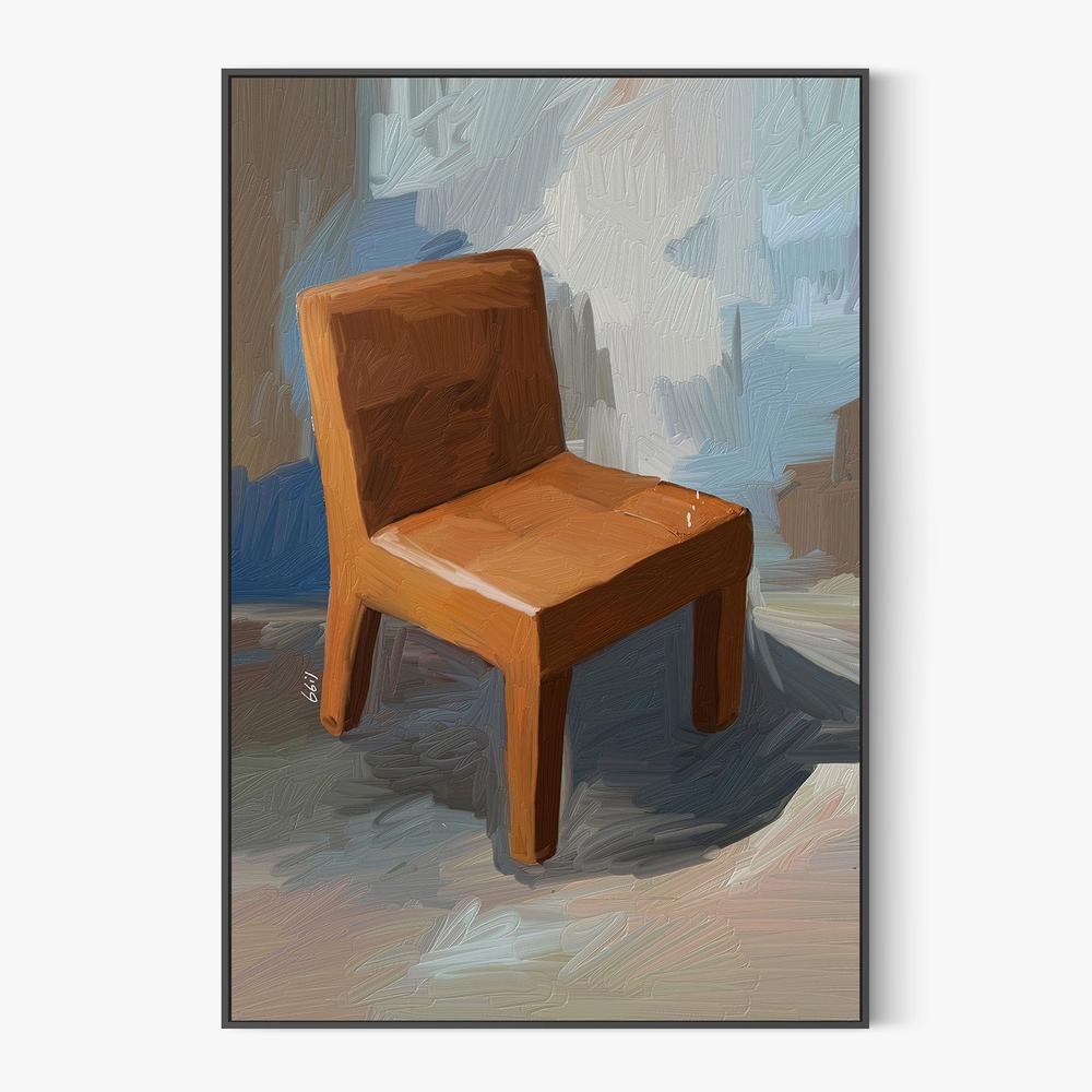 SILLA MARRON-by-Giovanna Gil Alves-wall-art-print-canvas-poster-framed-Gioia