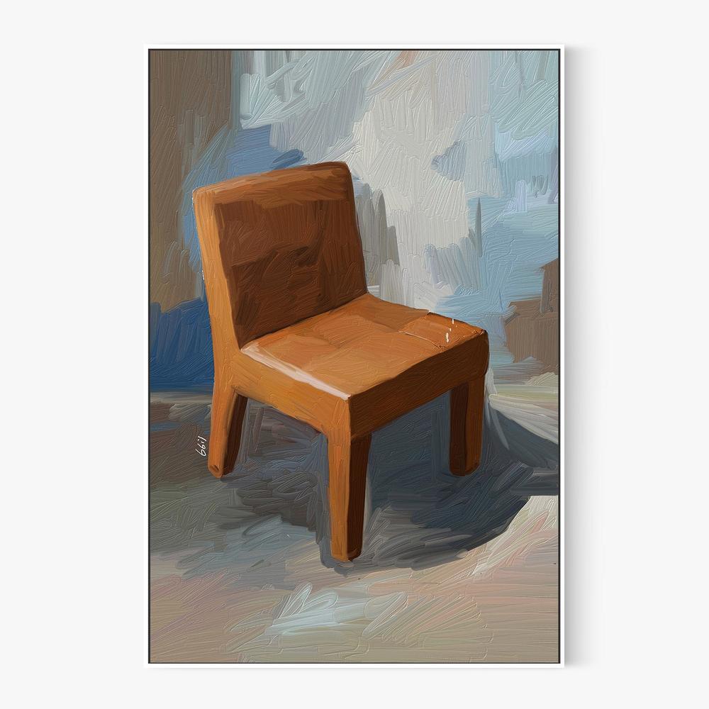 SILLA MARRON-by-Giovanna Gil Alves-wall-art-print-canvas-poster-framed-Gioia
