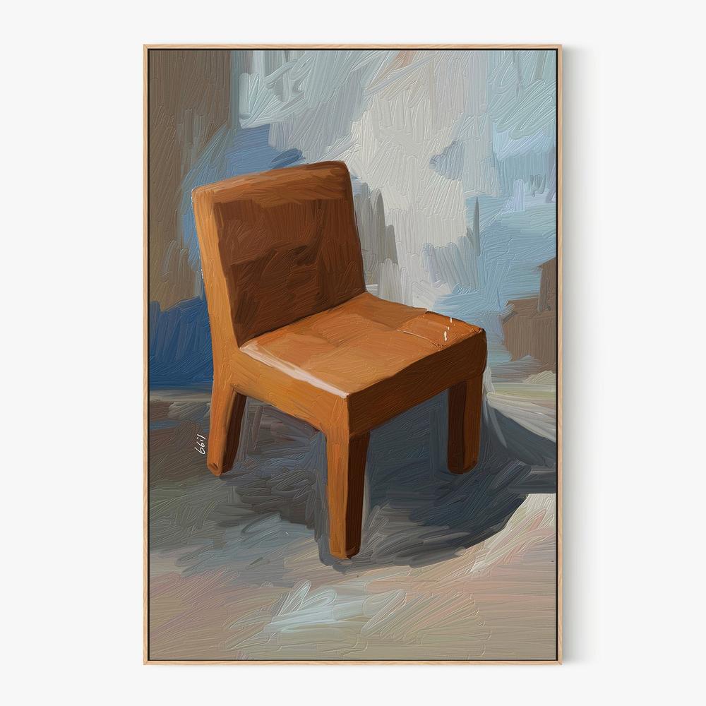 SILLA MARRON-by-Giovanna Gil Alves-wall-art-print-canvas-poster-framed-Gioia