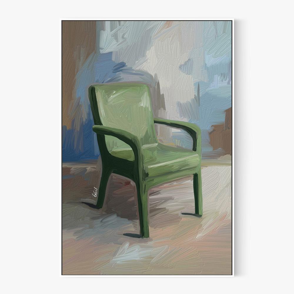 SILLA VERDE-by-Giovanna Gil Alves-wall-art-print-canvas-poster-framed-Gioia