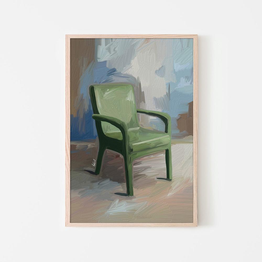 SILLA VERDE-by-Giovanna Gil Alves-wall-art-print-canvas-poster-framed-Gioia