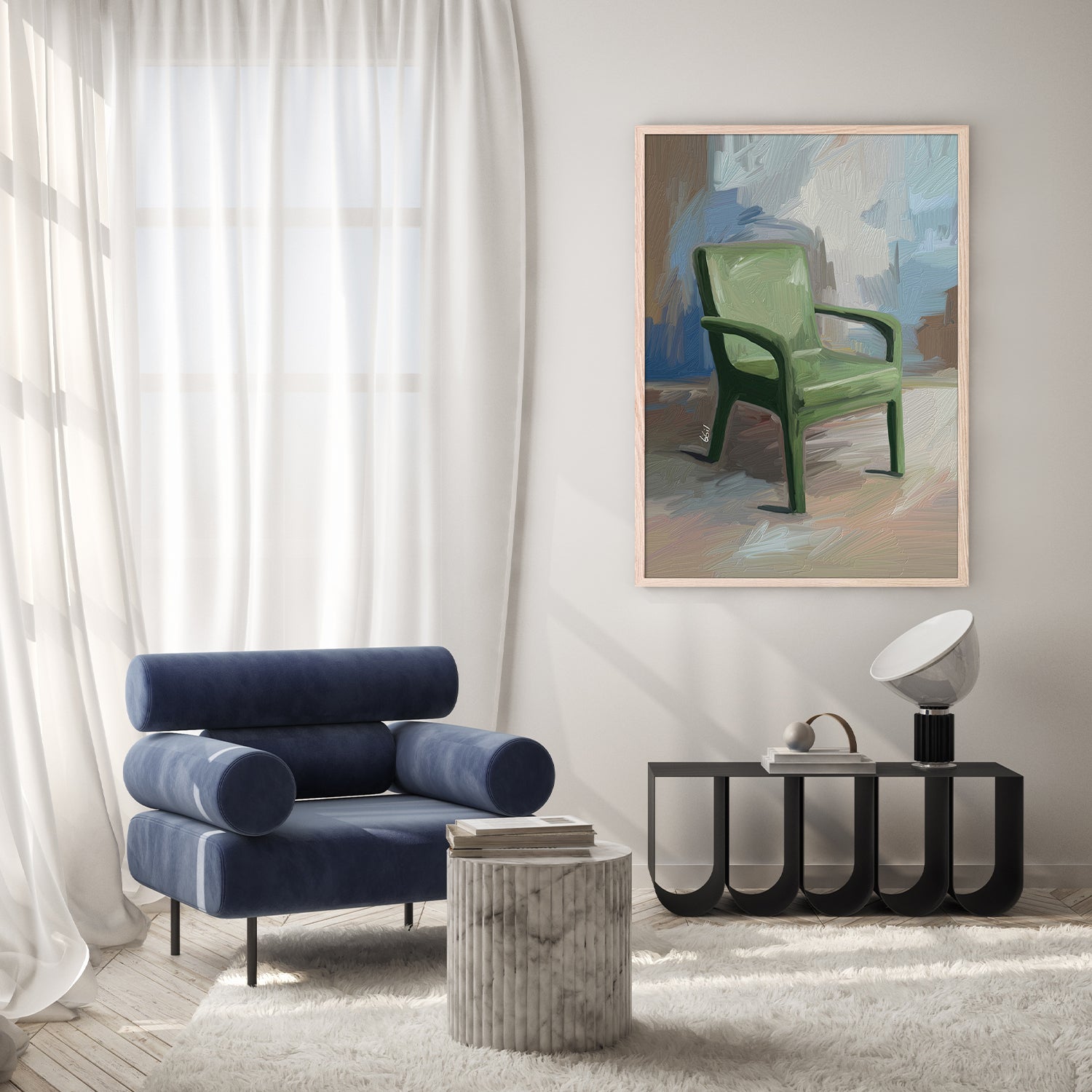 SILLA VERDE-by-Giovanna Gil Alves-wall-art-print-canvas-poster-framed-Gioia