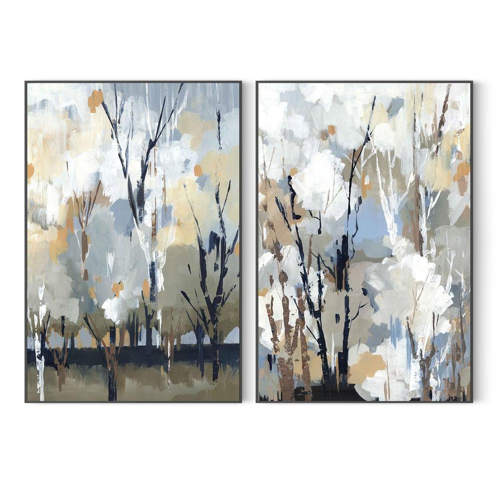 Silversong Birch, Style A & B, Set Of 2-by-Lera-wall-art-print-canvas-poster-framed-Gioia