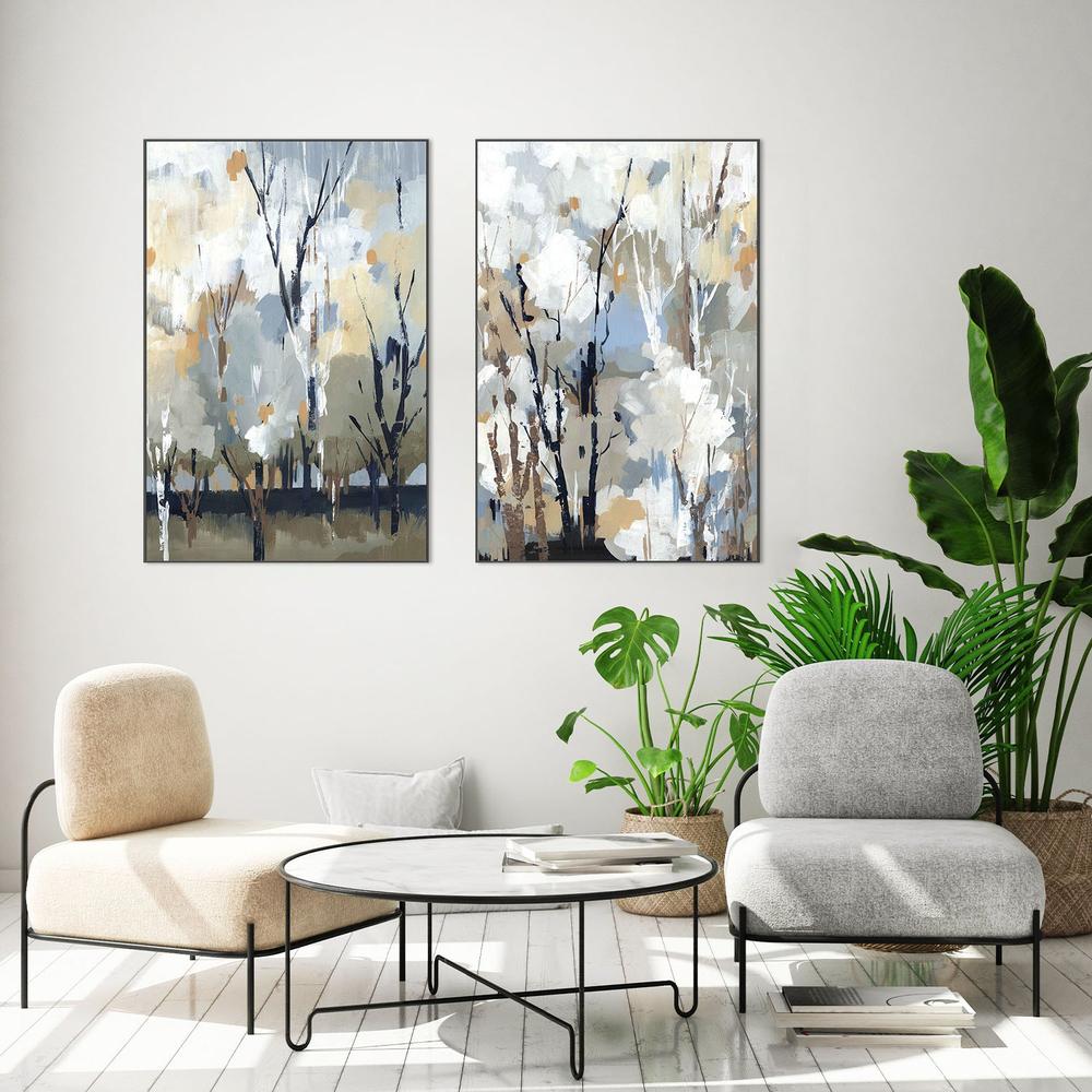 Silversong Birch, Style A & B, Set Of 2-by-Lera-wall-art-print-canvas-poster-framed-Gioia