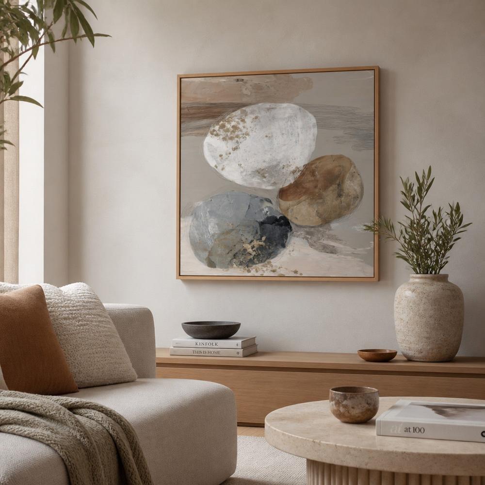 Slate Bone Stone Trio-by-Chromatic Storm Studio-wall-art-print-canvas-poster-framed-Gioia