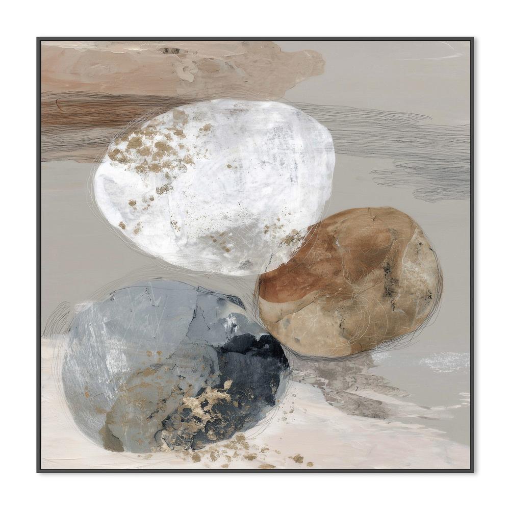 Slate Bone Stone Trio-by-Chromatic Storm Studio-wall-art-print-canvas-poster-framed-Gioia