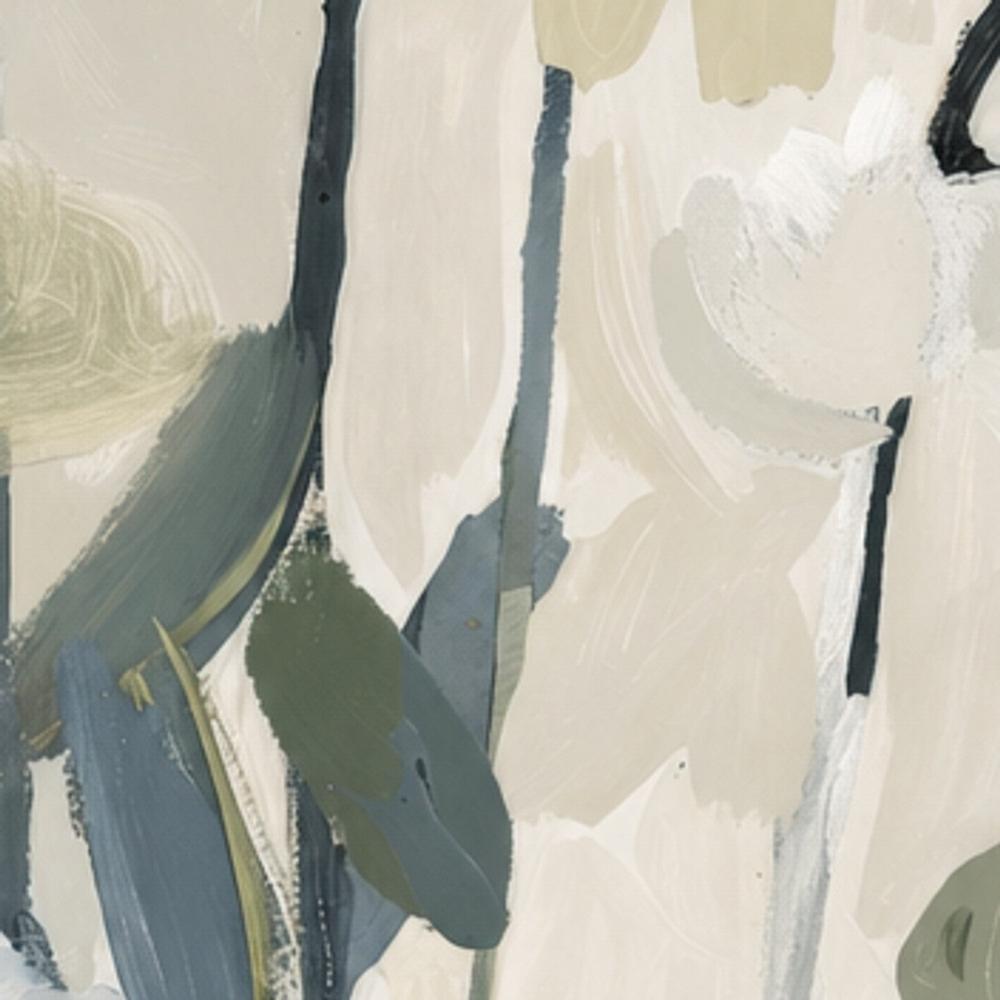 Soft Abstract Blooms With Stems, Green and Blue-by-Stephanie Jeuffroy-wall-art-print-canvas-poster-framed-Gioia