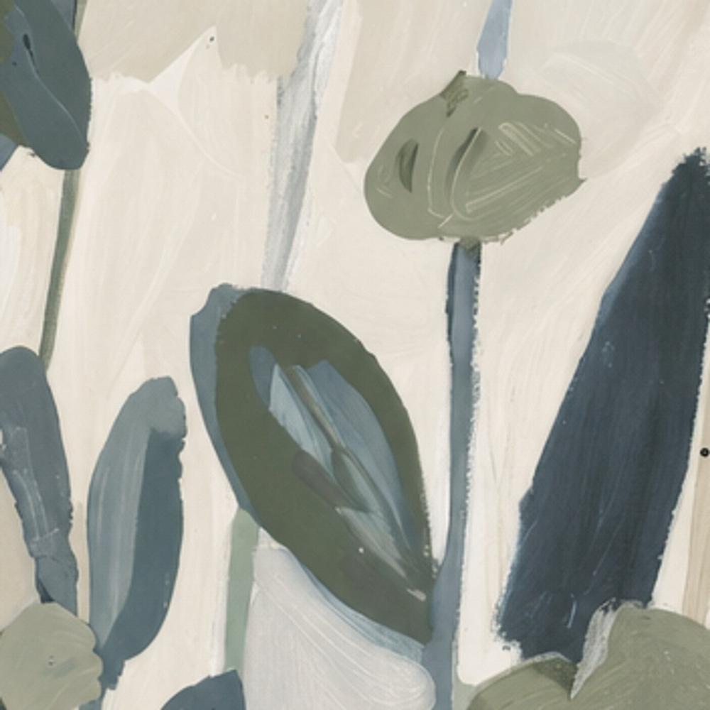 Soft Abstract Blooms With Stems, Green and Blue-by-Stephanie Jeuffroy-wall-art-print-canvas-poster-framed-Gioia