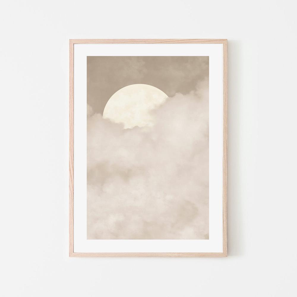 Soft Moon Above Clouds-by-Stephanie Jeuffroy-wall-art-print-canvas-poster-framed-Gioia
