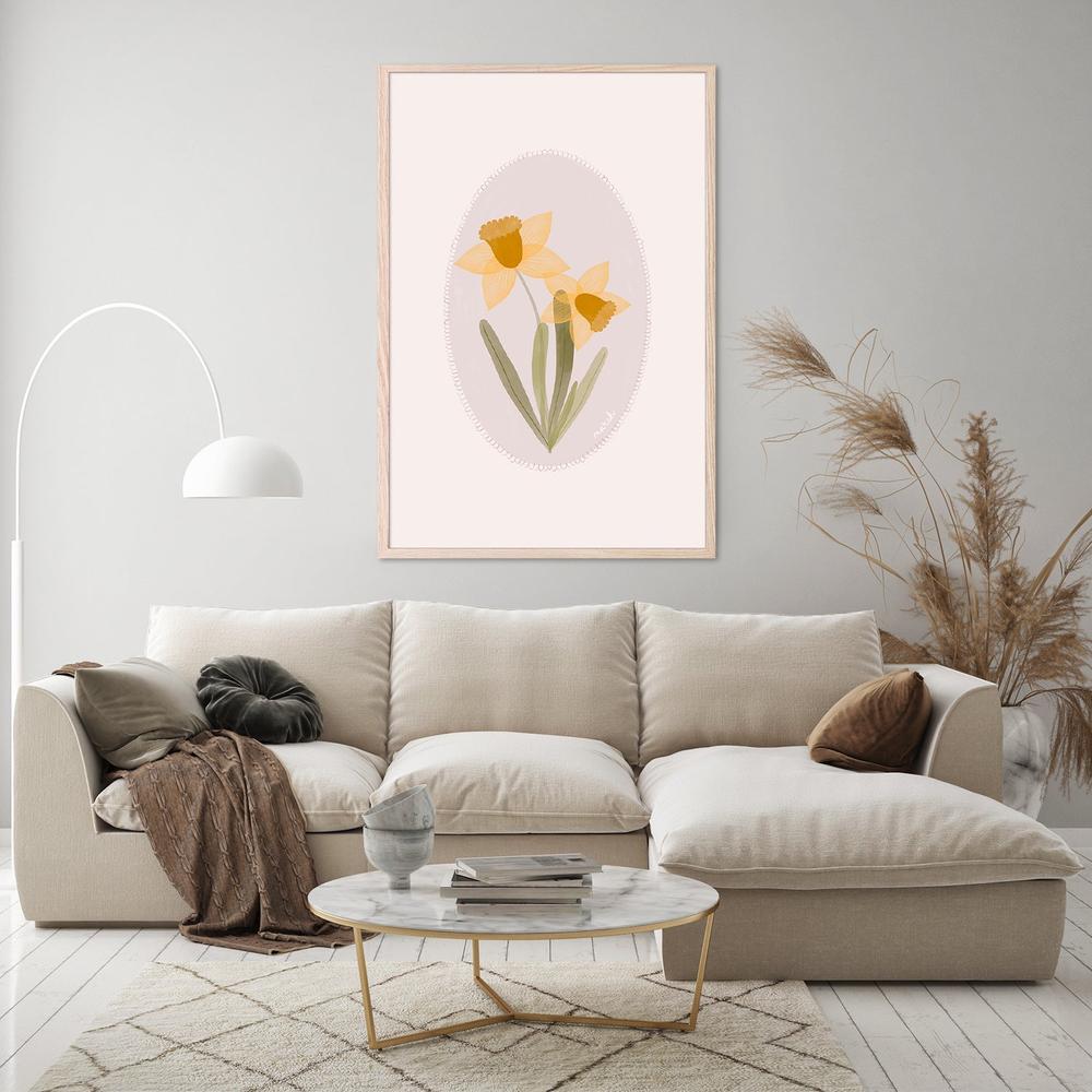 Soft Spring Daffodils-by-Menina Lisboa-wall-art-print-canvas-poster-framed-Gioia