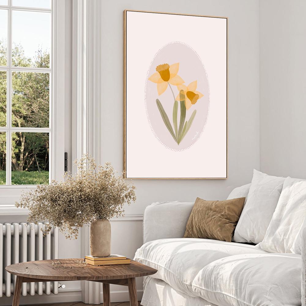 Soft Spring Daffodils-by-Menina Lisboa-wall-art-print-canvas-poster-framed-Gioia