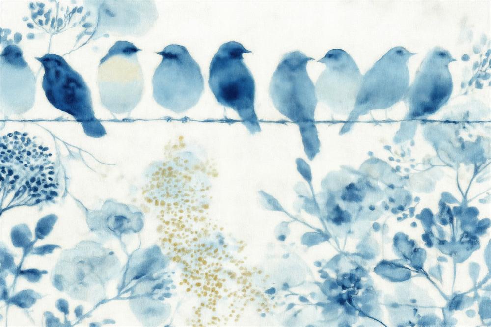 Songbirds on a Wire-by-Chromatic Storm Studio-wall-art-print-canvas-poster-framed-Gioia