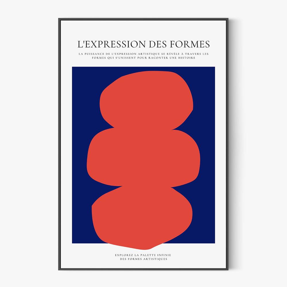 Stacked Red Blue Forms-by-RS LAB STUDIO-wall-art-print-canvas-poster-framed-Gioia
