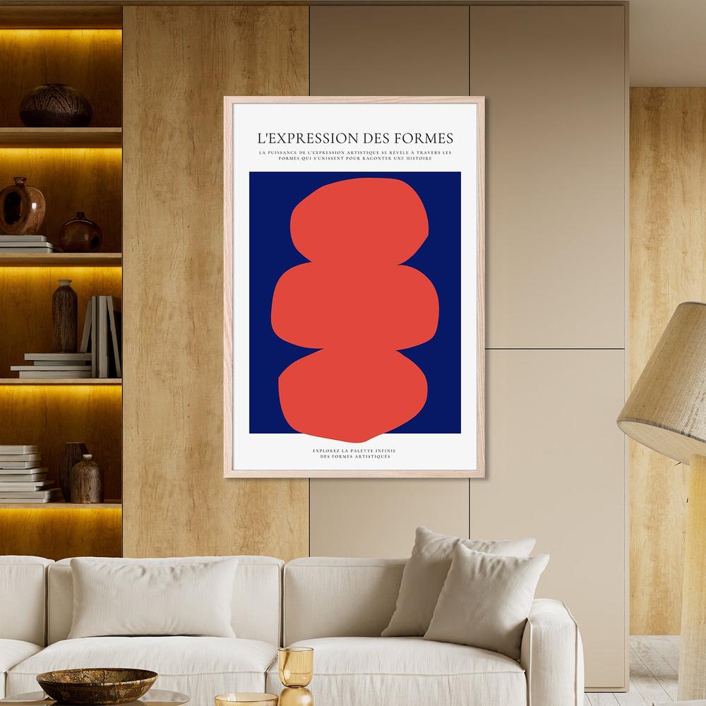 Stacked Red Blue Forms-by-RS LAB STUDIO-wall-art-print-canvas-poster-framed-Gioia