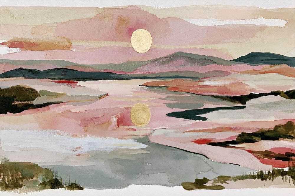 Stillness in Rose-by-Lady Hana-wall-art-print-canvas-poster-framed-Gioia