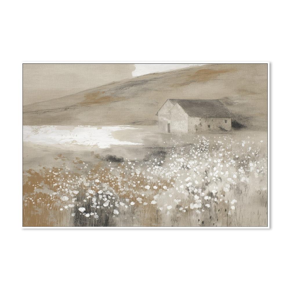 Stone Barn Wildflower Meadow-by-Chromatic Storm Studio-wall-art-print-canvas-poster-framed-Gioia