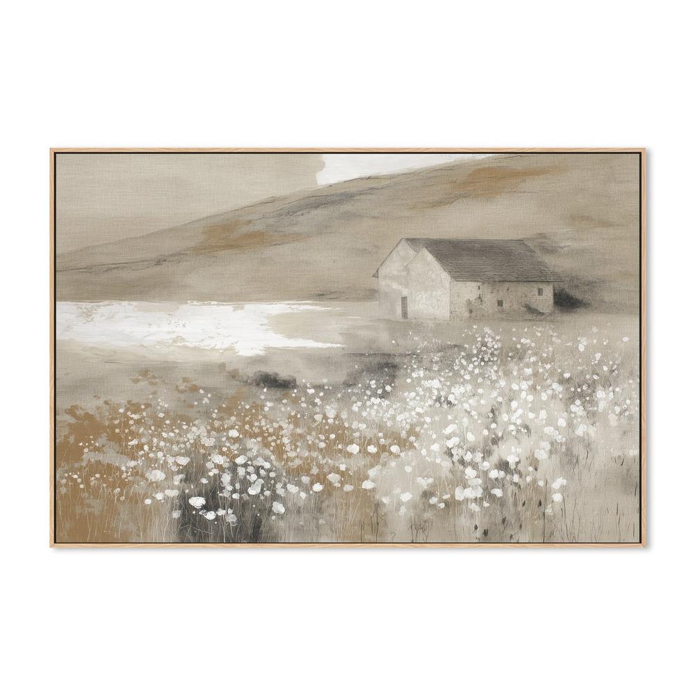 Stone Barn Wildflower Meadow-by-Chromatic Storm Studio-wall-art-print-canvas-poster-framed-Gioia