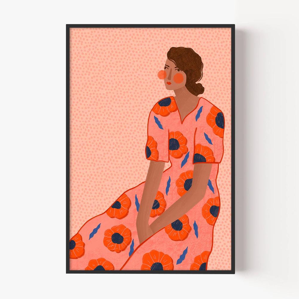 Stylish Poppy Portrait-by-Bea Muller-wall-art-print-canvas-poster-framed-Gioia