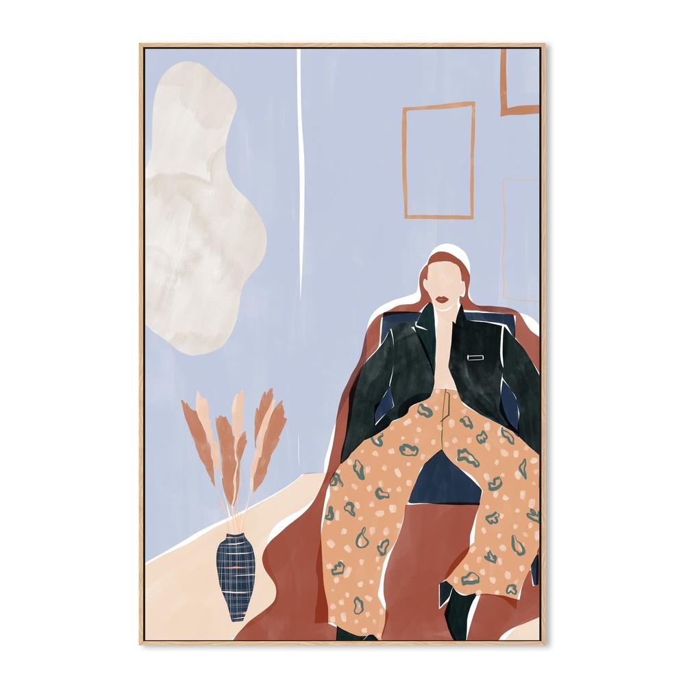Stylish Woman Relaxing-by-Ivy Green Illustrations-wall-art-print-canvas-poster-framed-Gioia