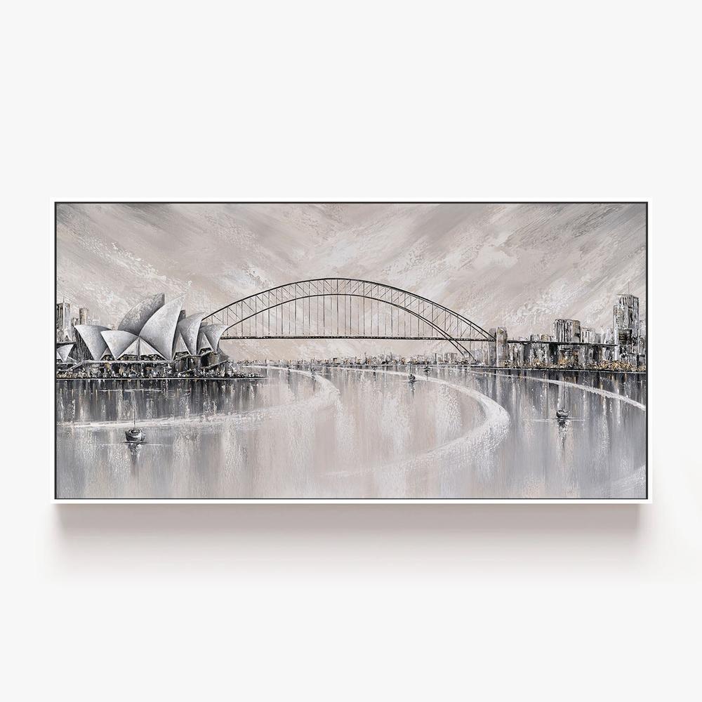 Summer days, Sydney skyline-by-Isabella Karolewicz-wall-art-print-canvas-poster-framed-Gioia