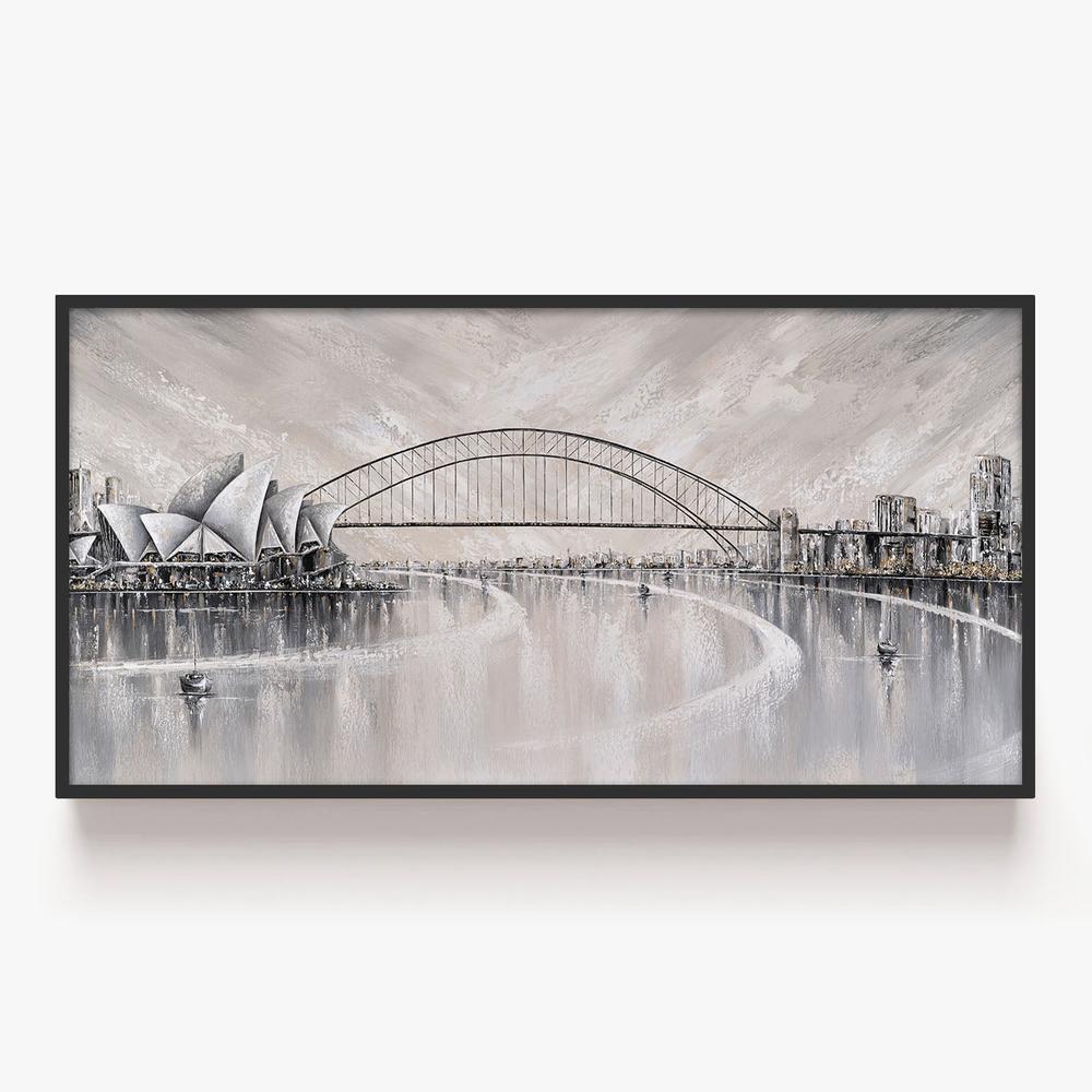Summer days, Sydney skyline-by-Isabella Karolewicz-wall-art-print-canvas-poster-framed-Gioia