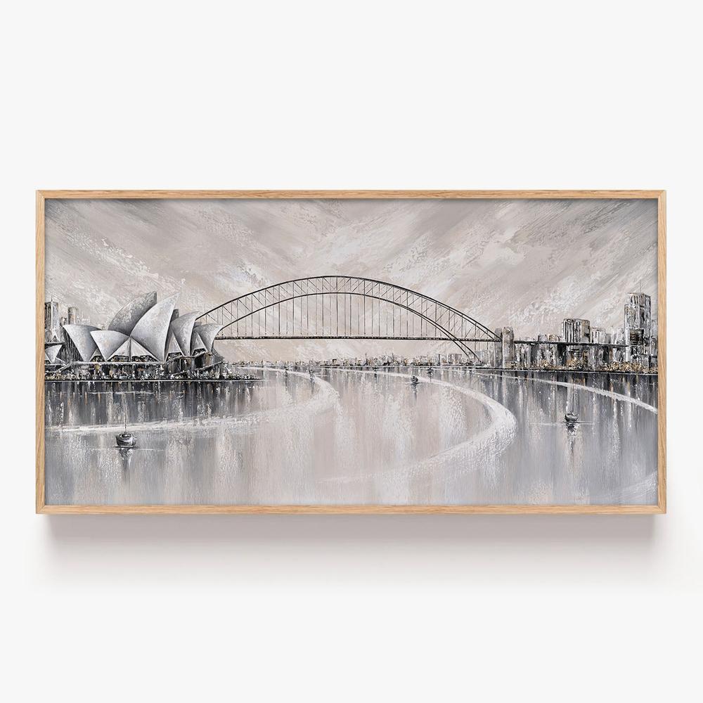 Summer days, Sydney skyline-by-Isabella Karolewicz-wall-art-print-canvas-poster-framed-Gioia